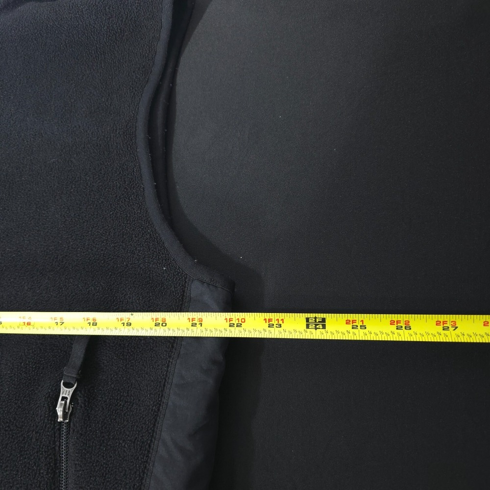 Gap X Soft Fleece Full Zip Vest Sleeveless Jacket Mens Size M Mock Neck Black - Picture 10 of 15